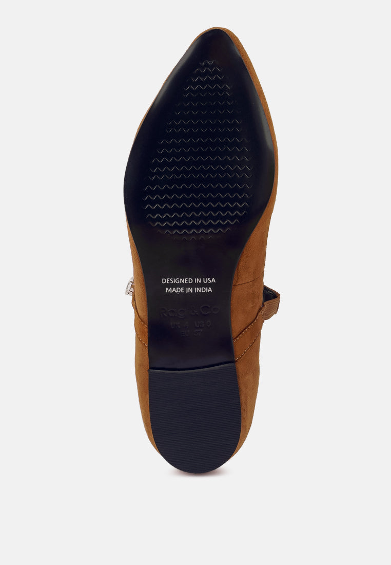 Assisi Fine Suede Maryjane Ballet Flats