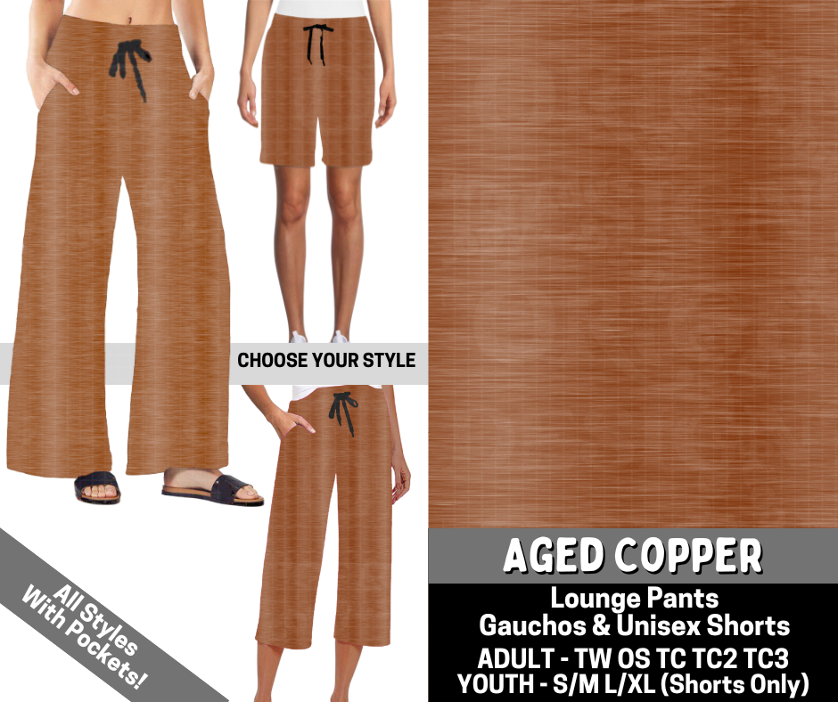 Preorder! Closes 6/15. ETA Sept. Aged Copper Combo Lounge Lengths