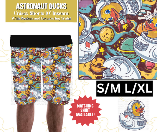 Astronaut Ducks Unisex Shorts