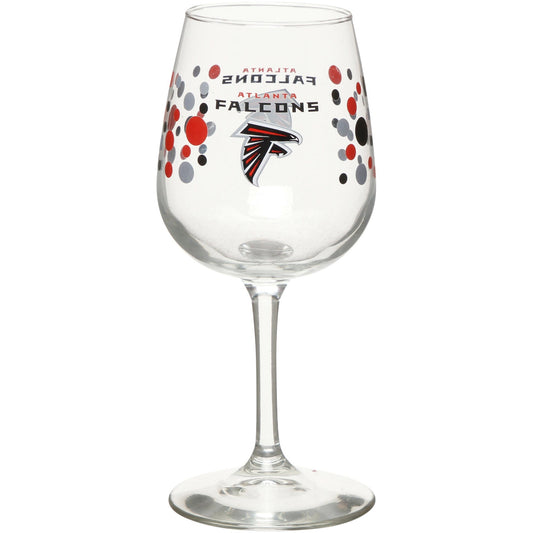 Atlanta Falcons Pokadot Wine Glass 12 Oz. 2 Pack
