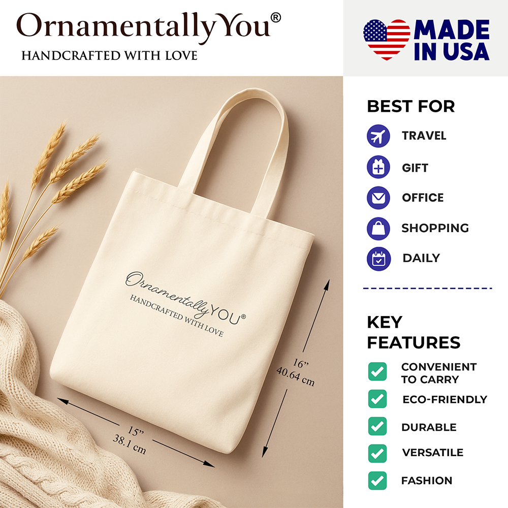 Sentimental Heartwarming Quote Bear Canvas Tote Bag, Small Things Friendly Gift