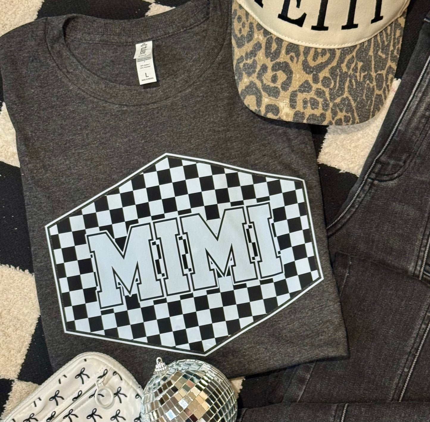 Mimi Checkered Tee/Sweatshirt (PREORDER CLOSES 11/30, ETA 1 WEEK)