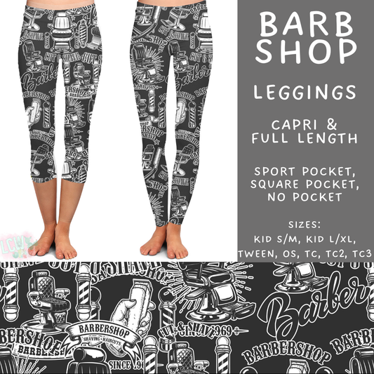 Batch #496 - Careers Collection 2 - Closes 2/25 - ETA late April - Barb Shop Full and Capri Length Leggings