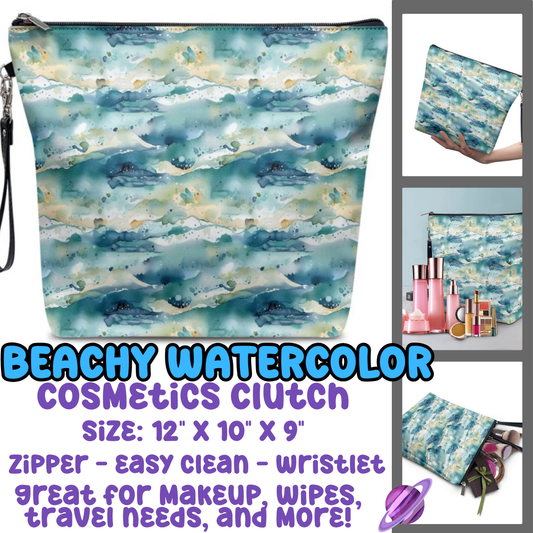 BEACHY WATERCOLOR - COSMETIC CLUTCH RUN 3 PREORDER CLOSES 9/17