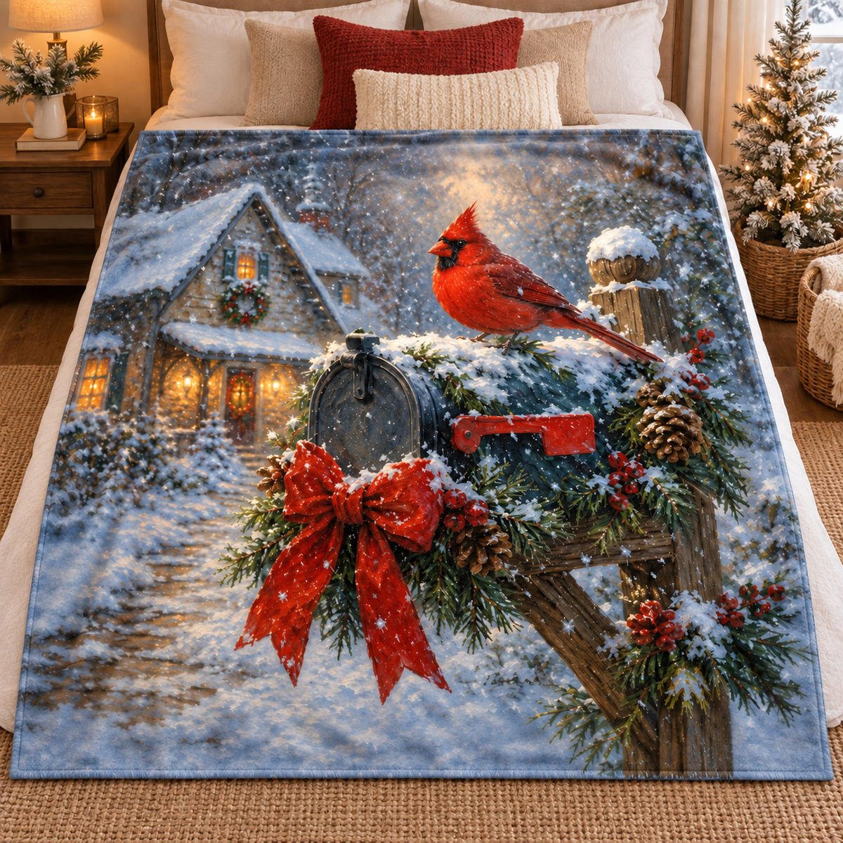 Red Cardinal 50x60 Blanket | PREORDER CLOSES 10/9, ETA LATE NOV.