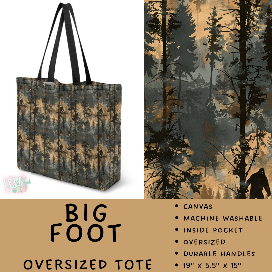 Batch #495 - Travel Collection - Closes 2/23 - ETA late April - Big Foot Oversized Totes
