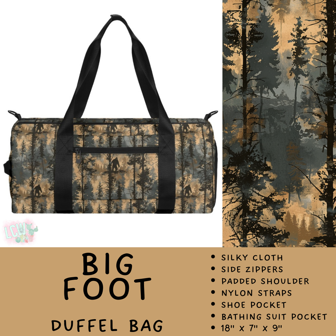 Batch #495 - Travel Collection - Closes 2/23 - ETA late April - Big Foot Duffel Bag