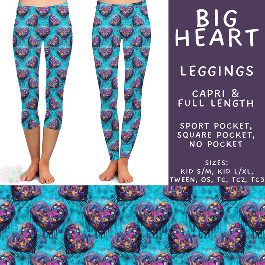 Batch #592 -  Fun Run 27 - Closes 9/30 - ETA late Nov - Big Heart Full and Capri Length Leggings