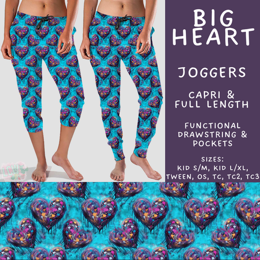 Batch #592 -  Fun Run 27 - Closes 9/30 - ETA late Nov - Big Heart Full and Capri Length Joggers