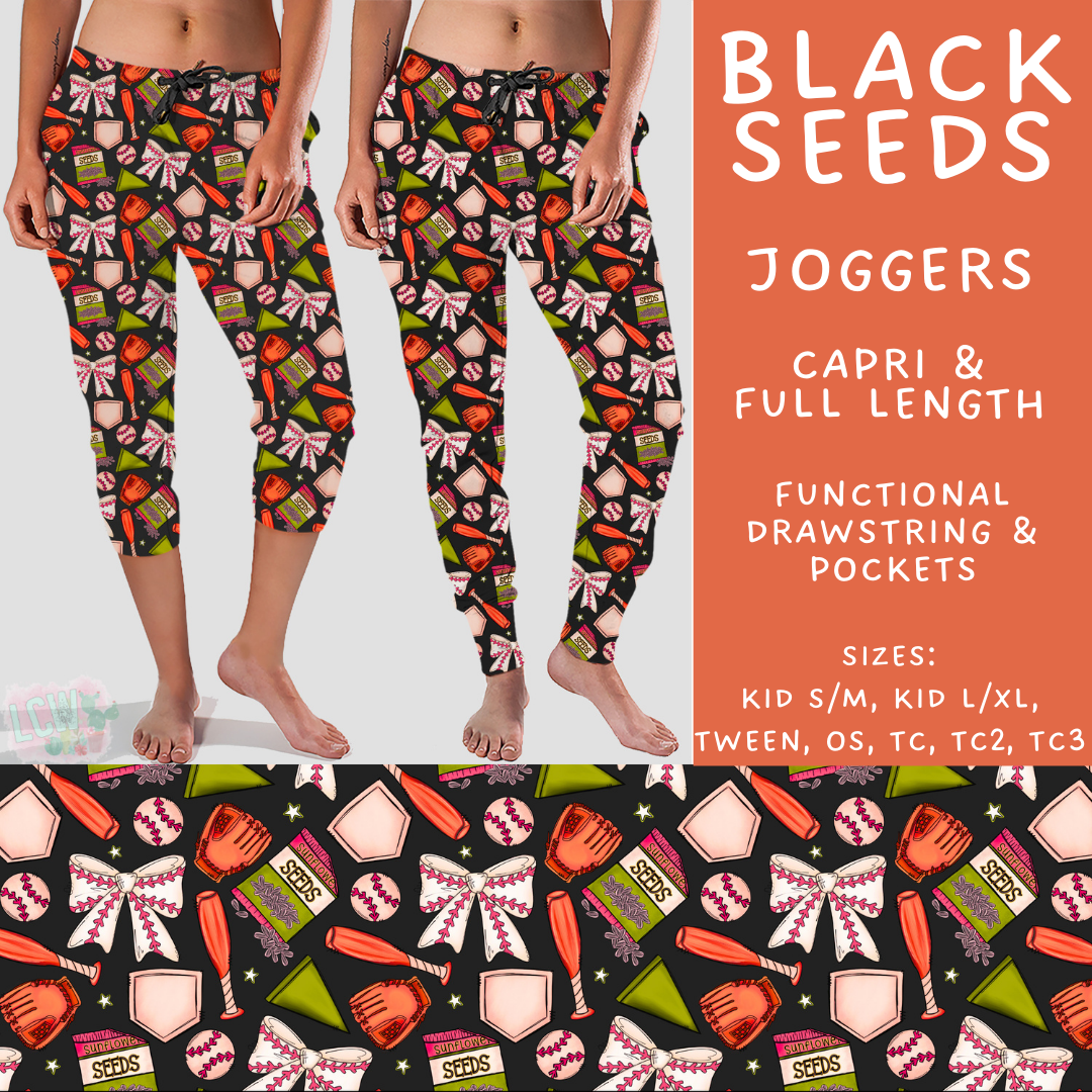 Batch #499 - Fun Run 20 - Closes 3/4 - ETA early May - Black Seeds Full and Capri Length Joggers