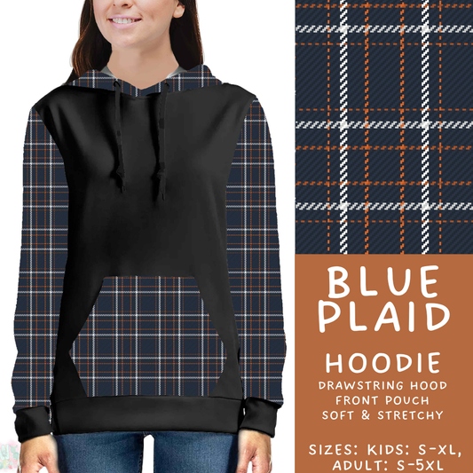 Batch #582 - Hello Fall 3 - Closes 9/7 - ETA early Nov - Blue Plaid Hoodie