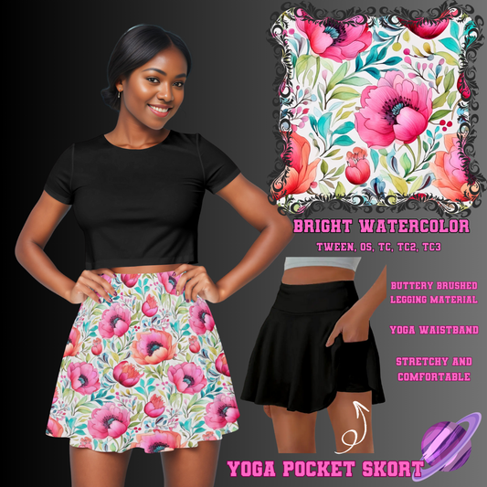 BRIGHT WATERCOLOR-SKORT RUN 3-PREORDER CLOSING 6/15