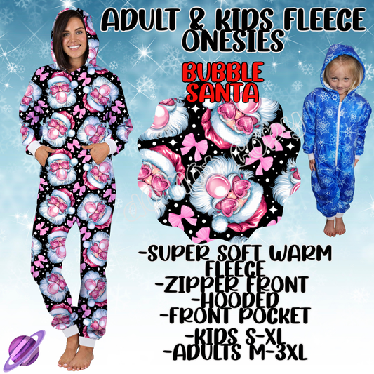 BUBBLE SANTA - ADULT & KIDS FLEECE ONESIES CLOSING 9/28