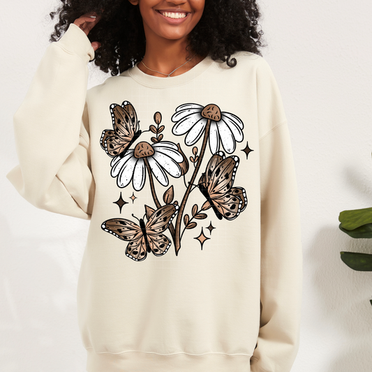 BUTTERFLY DAISY FULL COLOR SWEATSHIRT