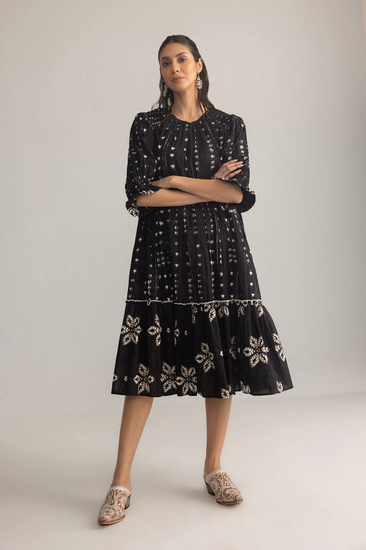 Gypsy Heart Dress in Midnight Ink