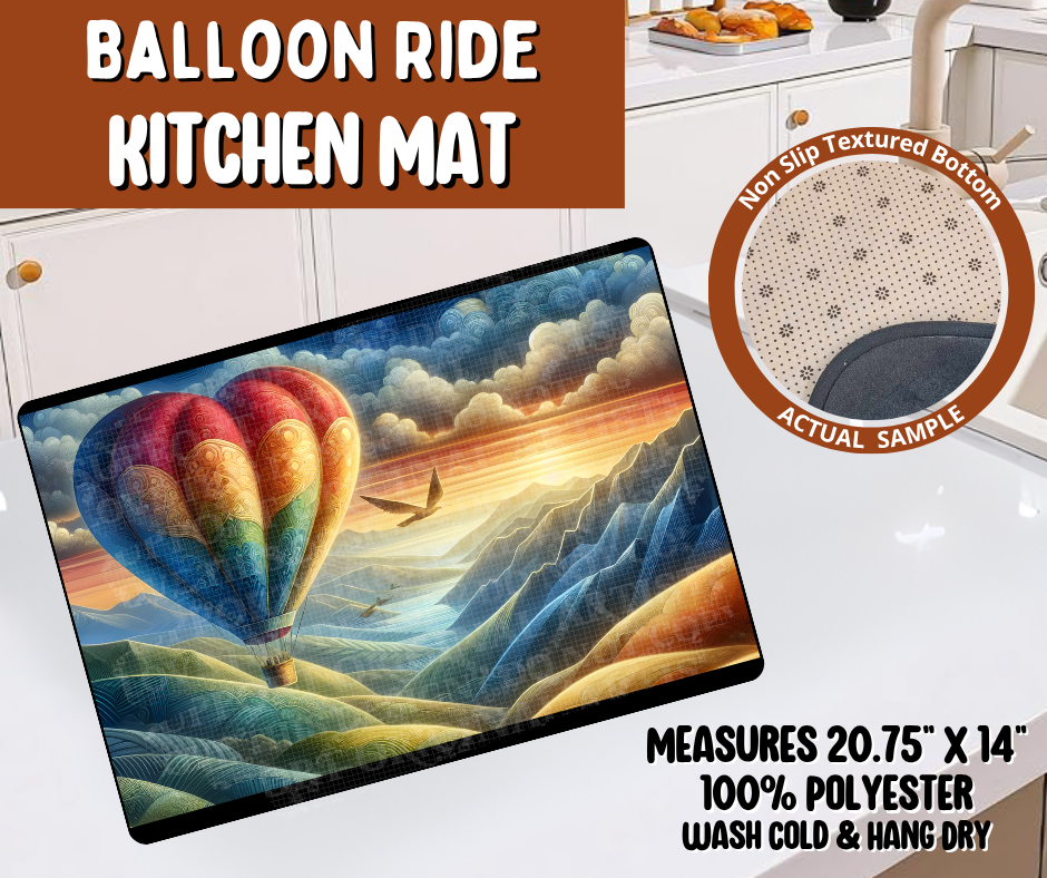 Preorder! Closes 10/19. ETA Jan. Balloon Ride Kitchen Mat