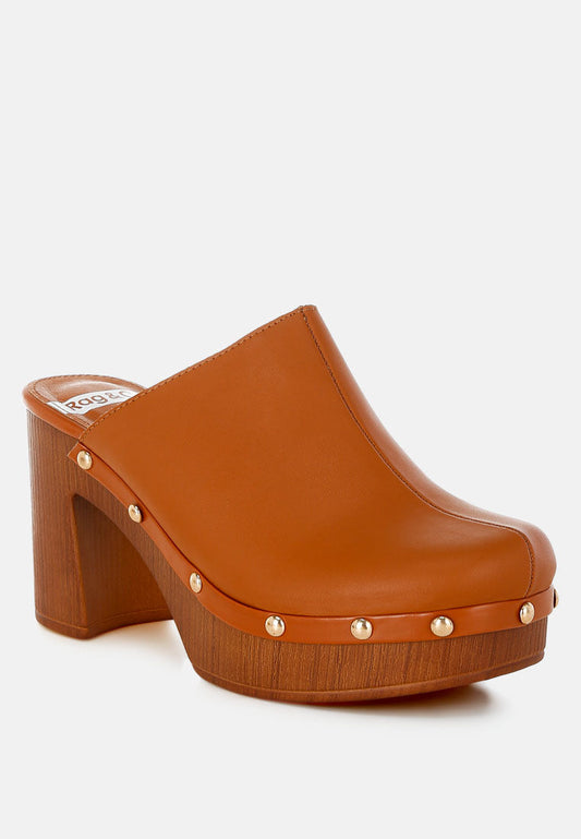 Benji Recycled Leather Clogs