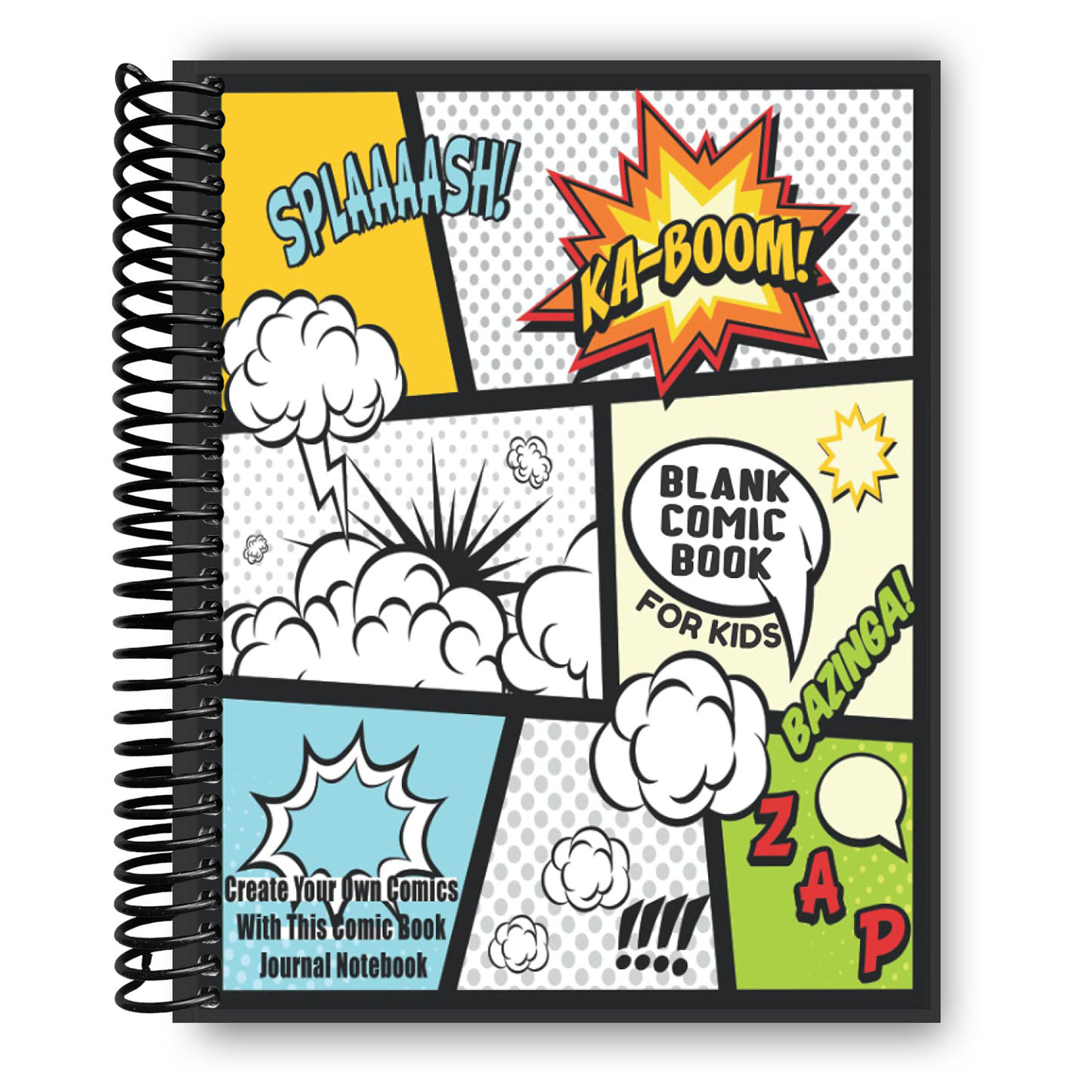Blank Comic Book For Kids : Create Your Own Comics With This Comic Book Journal Notebook: Over 100 Pages Large Big 8.5" x 11" Cartoon / Comic Book With Lots of Templates (Blank Comic Books)(Spiral bound)
