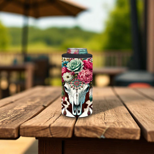 Boho Bull Bloom 4-in-1 Can Cooler Cup