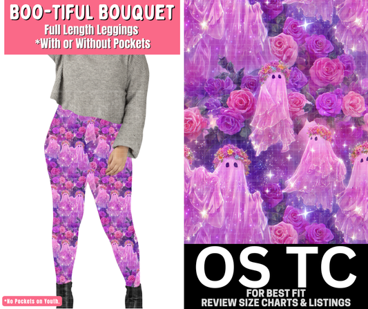 Boo-Tiful Bouquet Full Length Leggings w/ Pockets