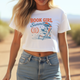 White Crop Flowy Tee