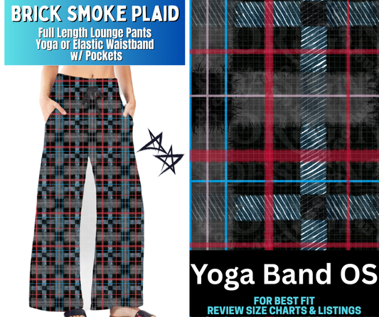 Brick Smoke Plaid Full Length Lounge Pants