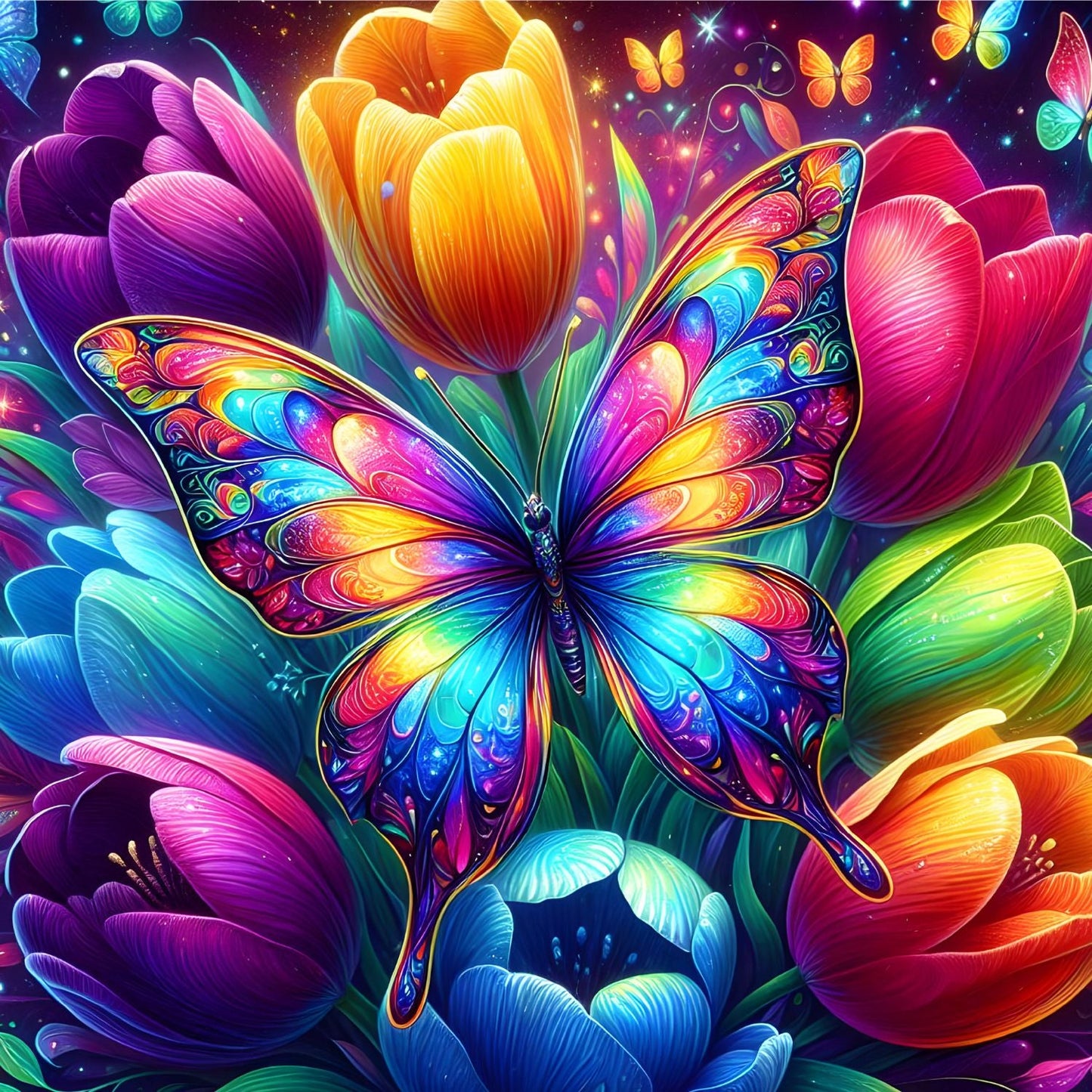Rainbow Butterfly Tulips