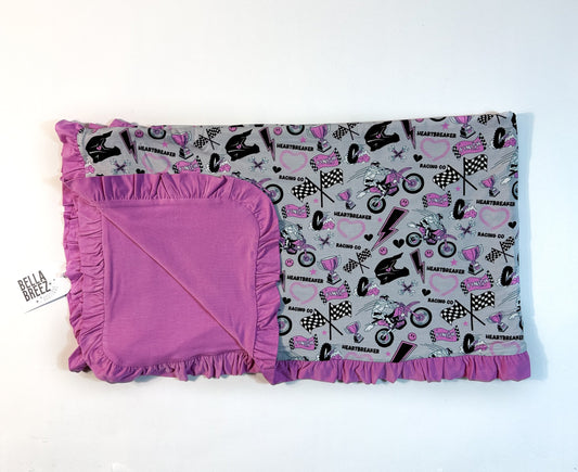 PINK Heartbreaker Racing Co Bamboo Blanket