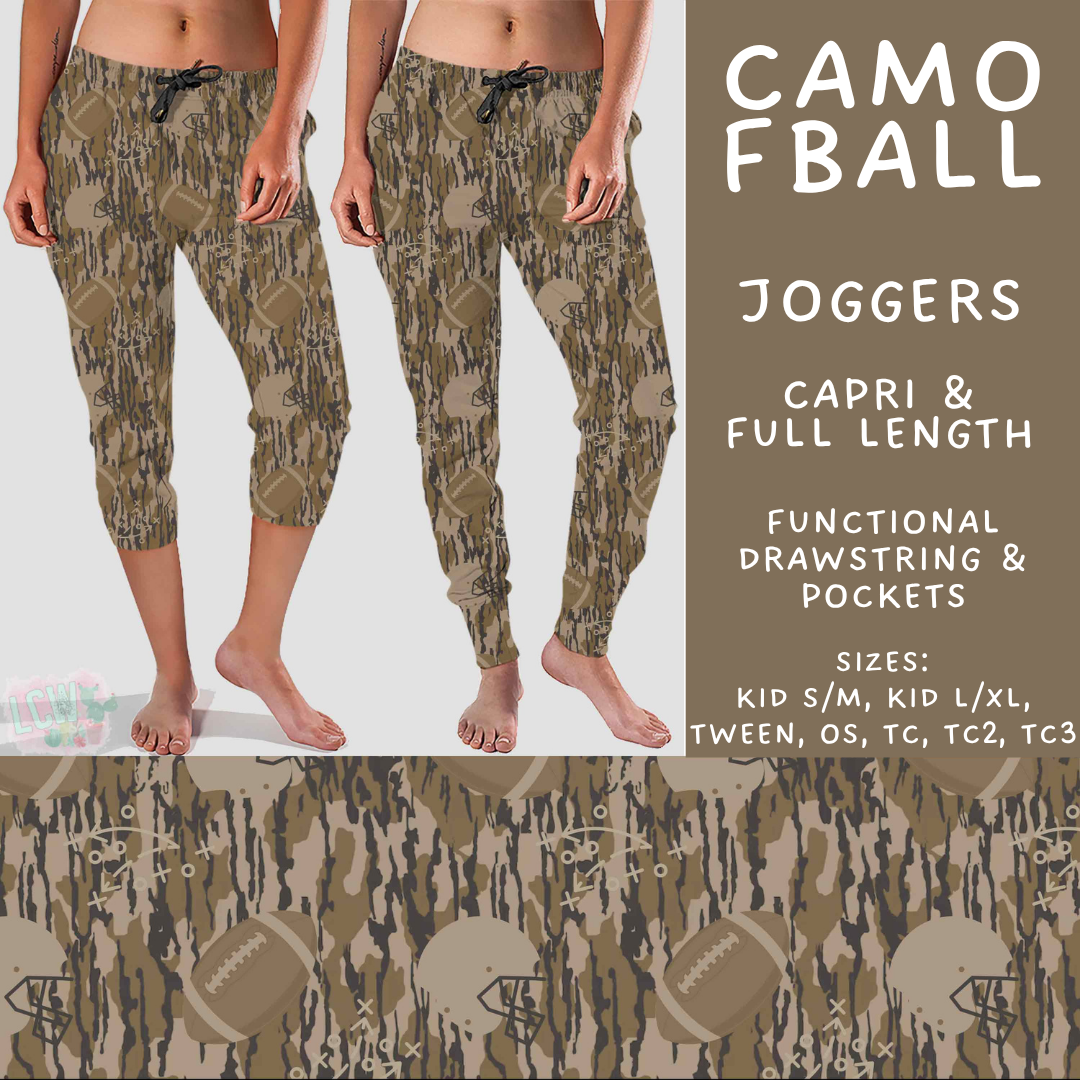 Batch #592 -  Fun Run 27 - Closes 9/30 - ETA late Nov - Camo FBall Full and Capri Length Joggers