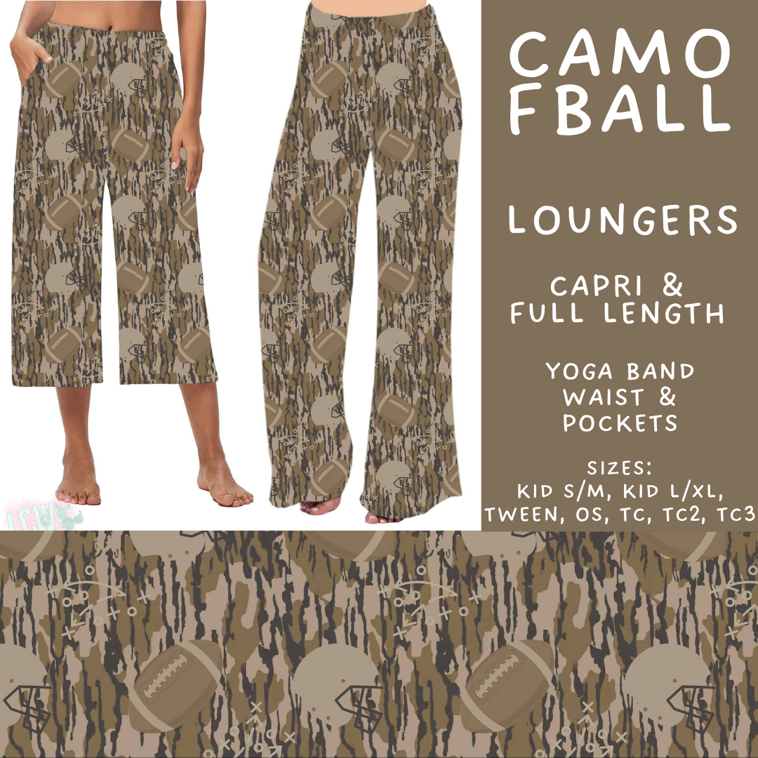 Batch #592 -  Fun Run 27 - Closes 9/30 - ETA late Nov - Camo FBall Capri and Full Length Loungers