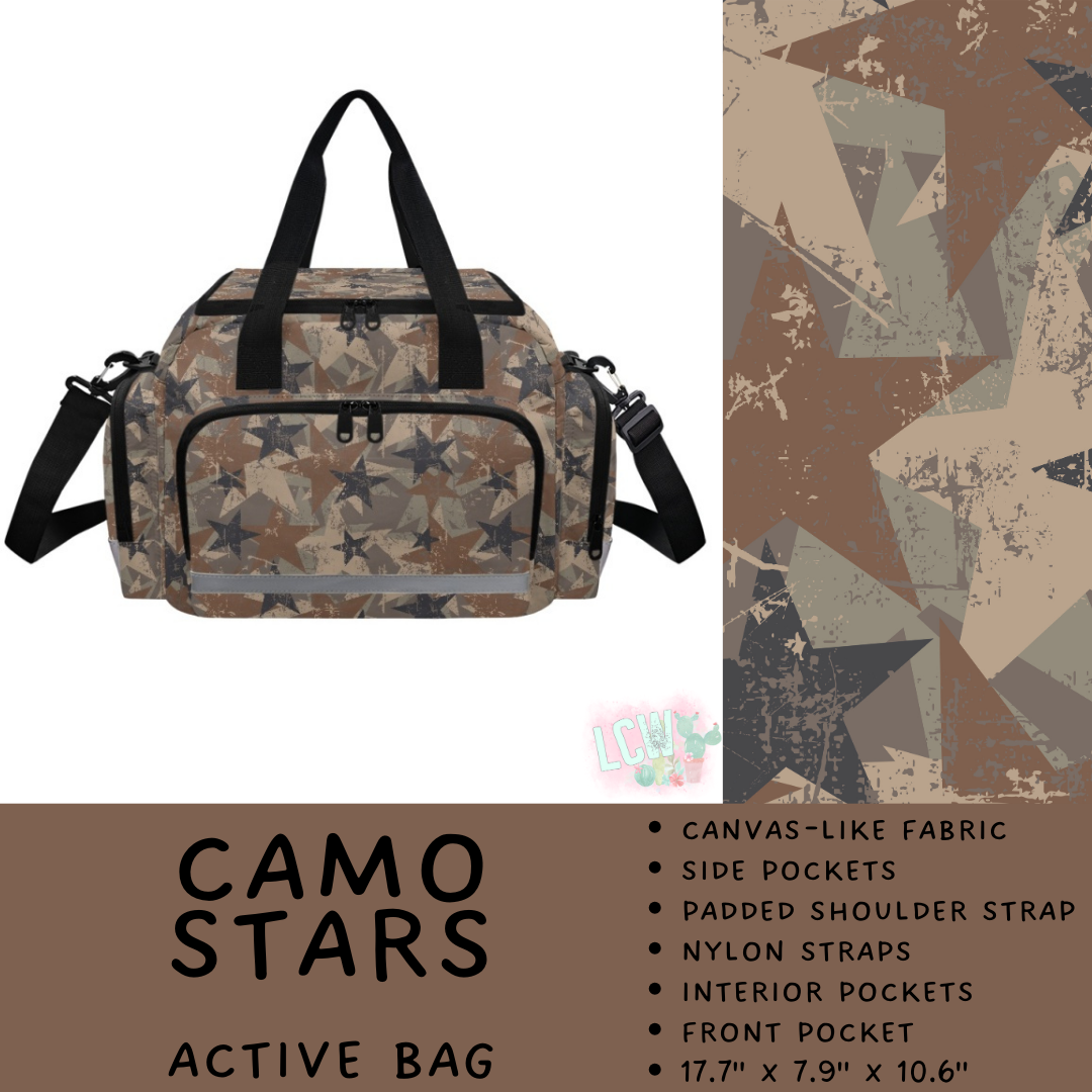 Batch #500 - Active Armor Collection - Closes 3/6 - ETA early May - Camo Stars Active Bag