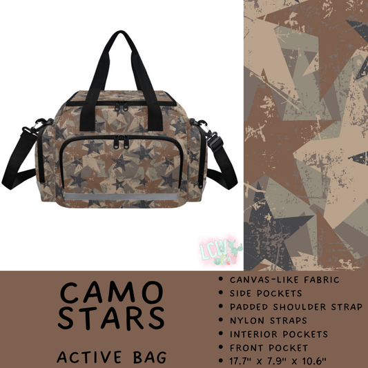 Batch #500 - Active Armor Collection - Closes 3/6 - ETA early May - Camo Stars Active Bag