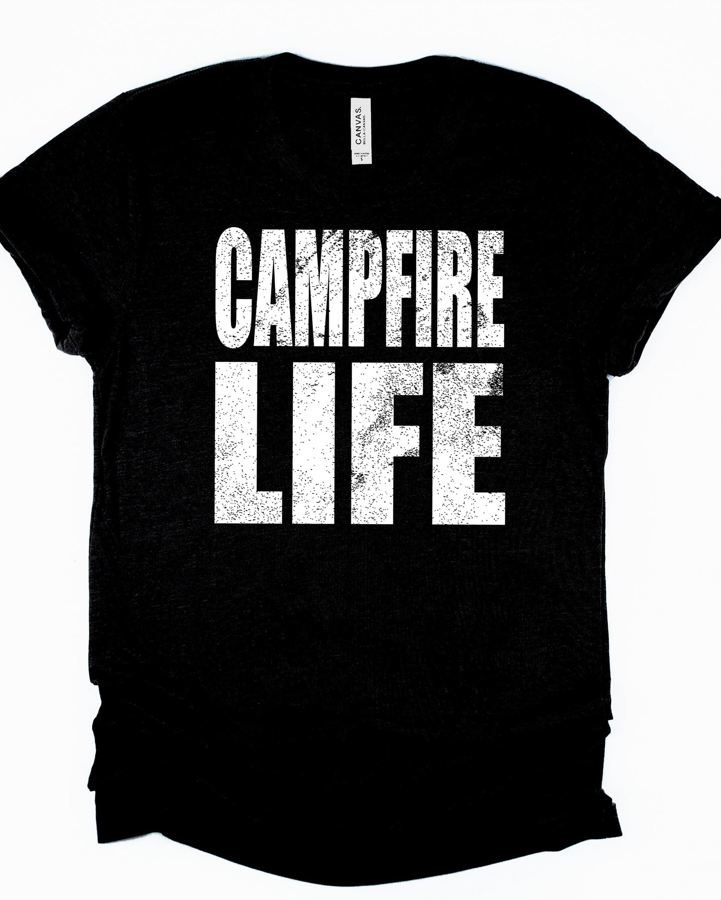 Campfire Life Distressed Graphic Tee