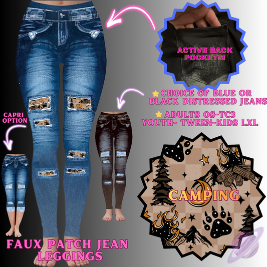 CAMPING-FAUX JEAN LEGGING-PREORDER CLOSING 12/2 , ETA MID FEB.