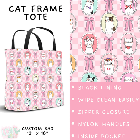 Batch #499 - Fun Run 20 - Closes 3/4 - ETA early May - Cat Frame Tote