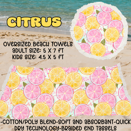 Citrus -OVERSIZED BEACH TOWEL 6-PREORDER CLOSING 3/20