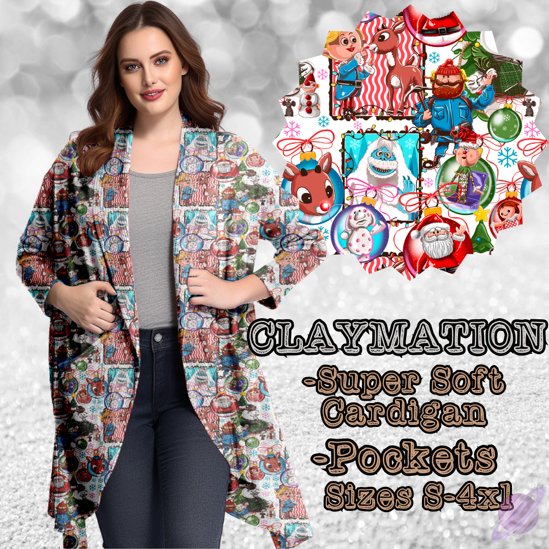 CLAYMATION -XMAS RUN-CARDIGAN-PREORDER CLOSING 9/13