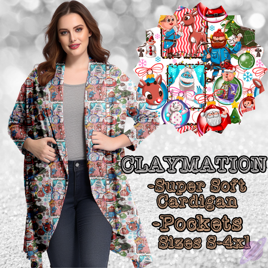 CLAYMATION -XMAS RUN-CARDIGAN-PREORDER CLOSING 9/13