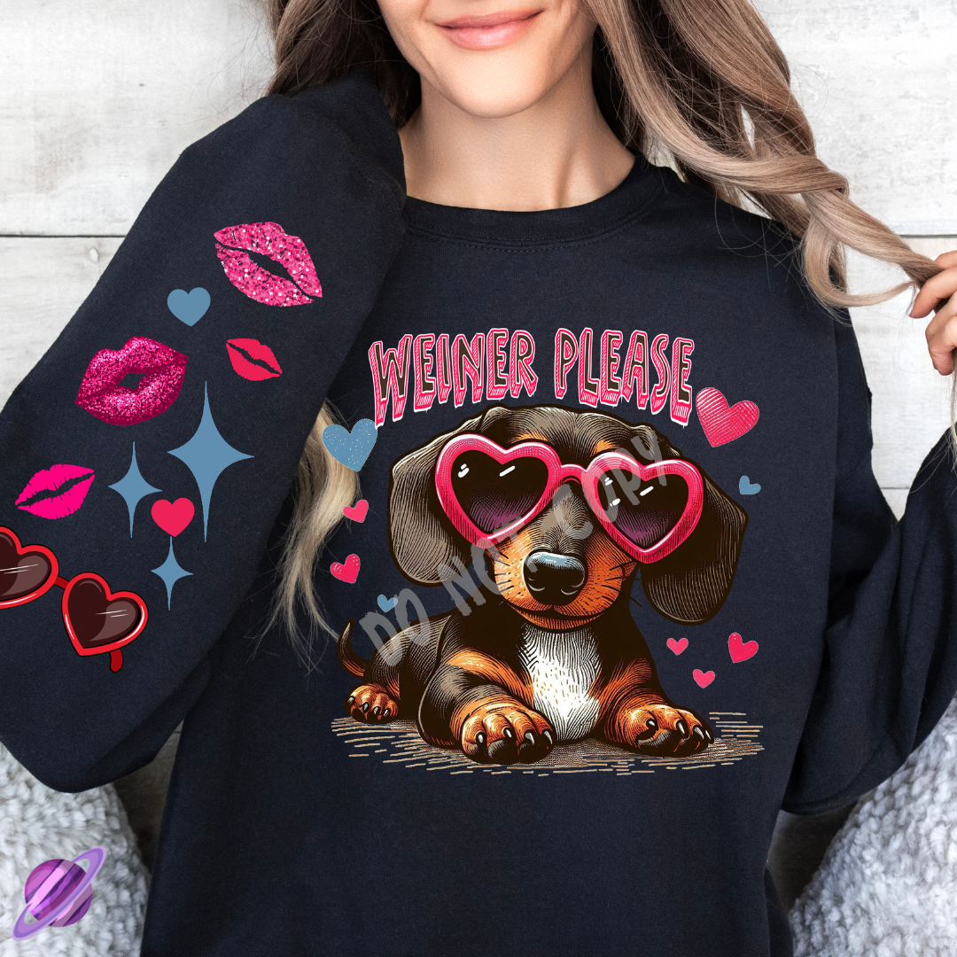 WEINER PLEASE CREWNECK SWEATSHIRT