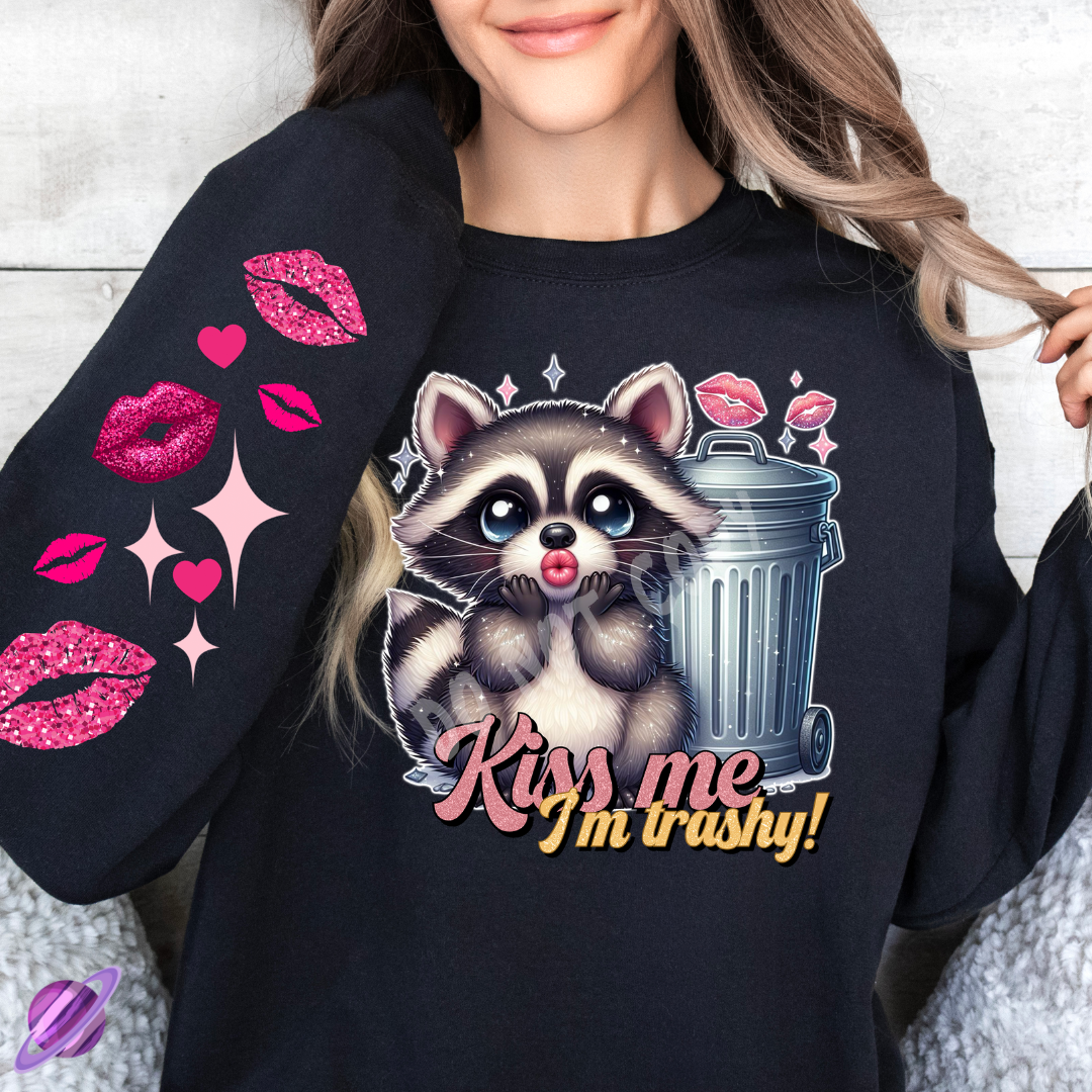 KISS ME IM TRASHY CREWNECK SWEATSHIRT