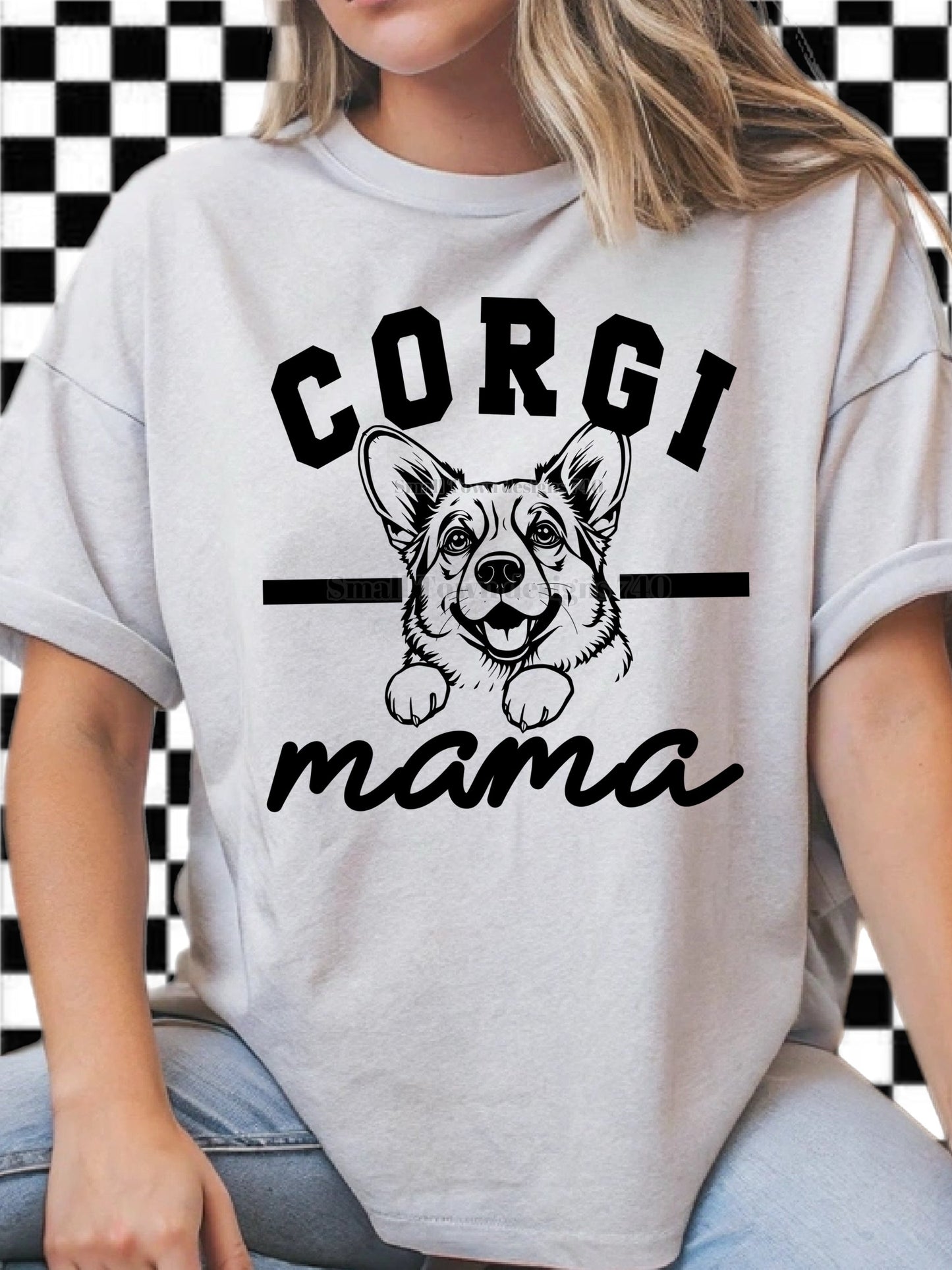 CORGI MAMA BLACK TEE
