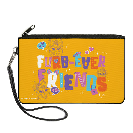 Canvas Zipper Wallet - LARGE - Furby FURB-EVER FRIENDS Group Pose Orange/Multi Color