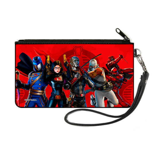 Canvas Zipper Wallet - SMALL - GI Joe COBRA Agents Group Pose and Logo Reds