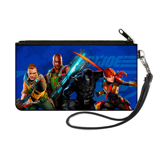 Canvas Zipper Wallet - SMALL - GI Joe Unit Agents Group Pose and Logo Blues
