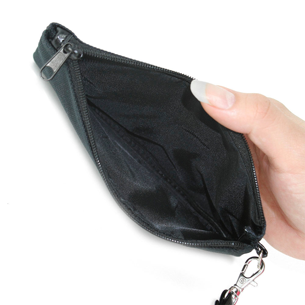 Canvas Zipper Wallet - SMALL - Transformers Decepticon and Autobots Battle Black/White