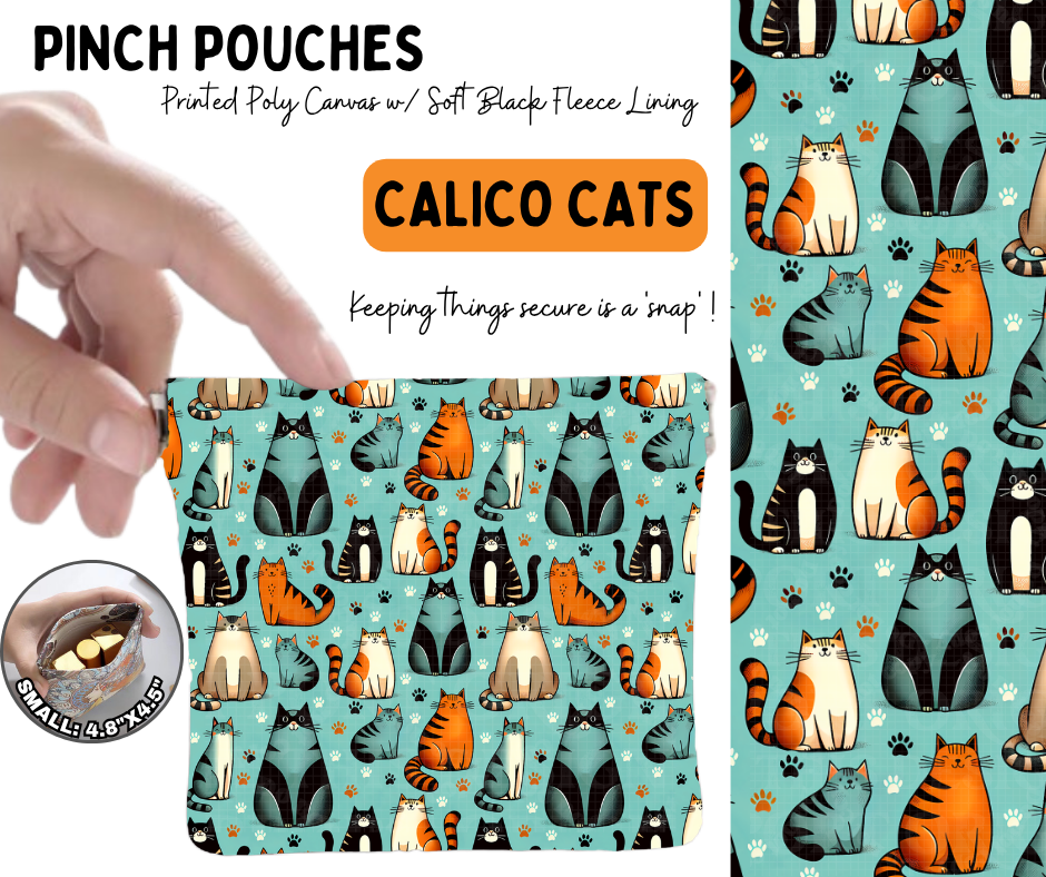 Calico Cats Pinch Pouches