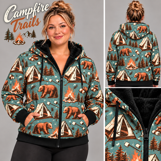 Campfire Trails-FLEECE LINED HOODED JACKET-PREORDER CLOSING 11/9, ETA LATE JAN.