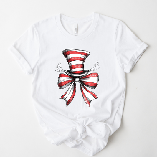 Cat in the hat coquette Graphic Tee
