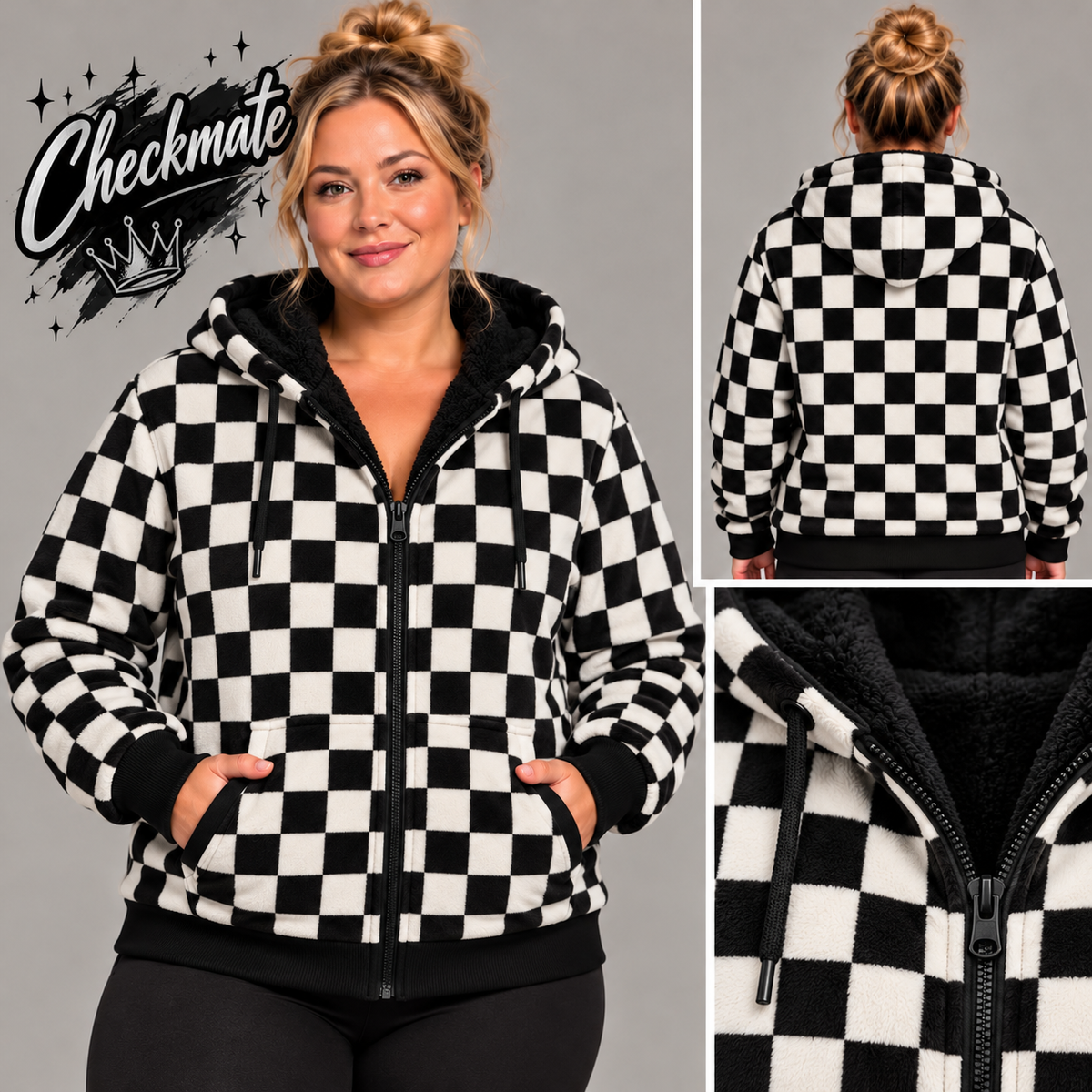 Checkmate-FLEECE LINED HOODED JACKET-PREORDER CLOSING 11/9, ETA LATE JAN.