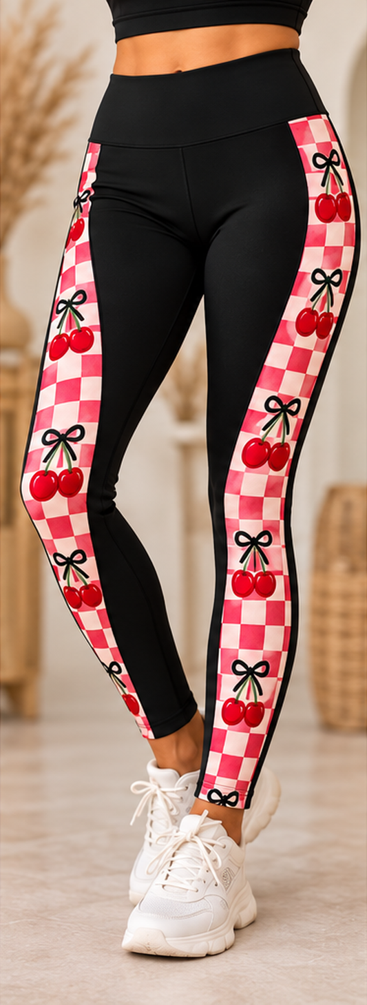 CHERRY CHECK-LEGGINGS (MIX EDIT PREORDER CLOSING 10/30, ETA END DEC.)